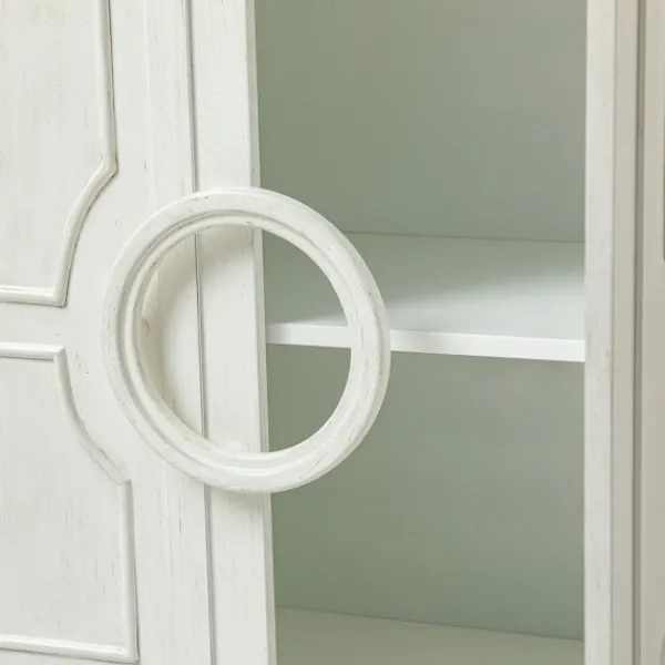 Cabinets & Sideboards-Kirkland's Home Dietrich Wood 4-Door Sideboard White