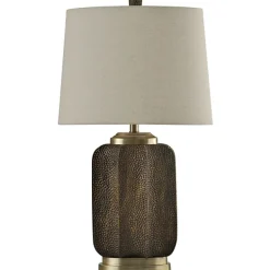 Table Lamps-Kirkland's Home Dimpled Strausburg Table Lamp Tan