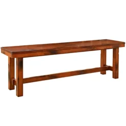Dining Chairs-Kirkland's Home Dirty Oak Huntsman Wood Dining Bench Brown