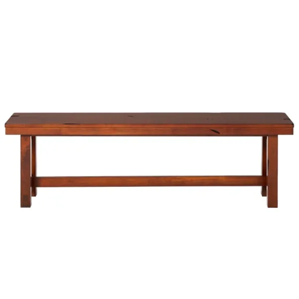 Dining Chairs-Kirkland's Home Dirty Oak Huntsman Wood Dining Bench Brown