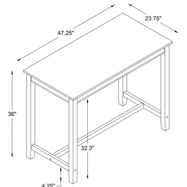 Dining Tables-Kirkland's Home Distressed Acacia Brown Wood Bar Table Tan