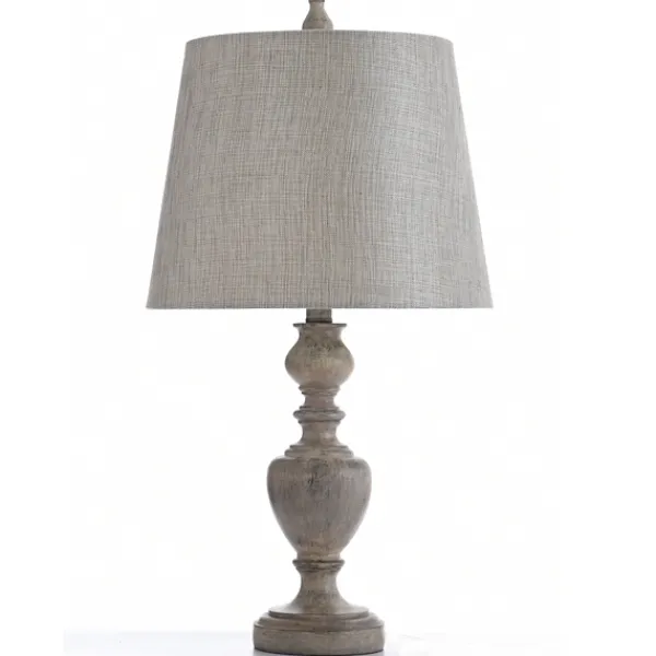Table Lamps-Kirkland's Home Distressed And Cream Table Lamp Gray