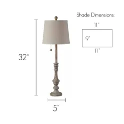 Buffet Lamps-Kirkland's Home Distressed And Gold Buffet Lamps, Set Of 2 Gray