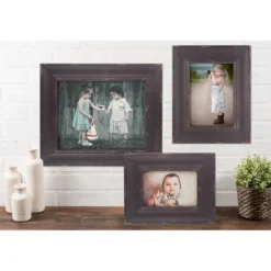 Picture Frames-Kirkland's Home Distressed Barnwood Farmhouse Frame, 8X10 Brown