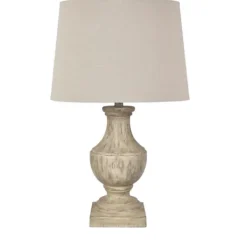 Table Lamps-Kirkland's Home Distressed Brown Table Lamp Ivory
