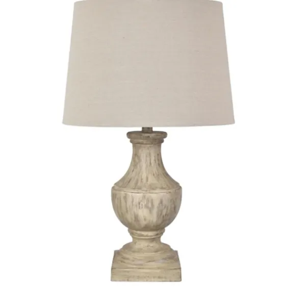 Table Lamps-Kirkland's Home Distressed Brown Table Lamp Ivory