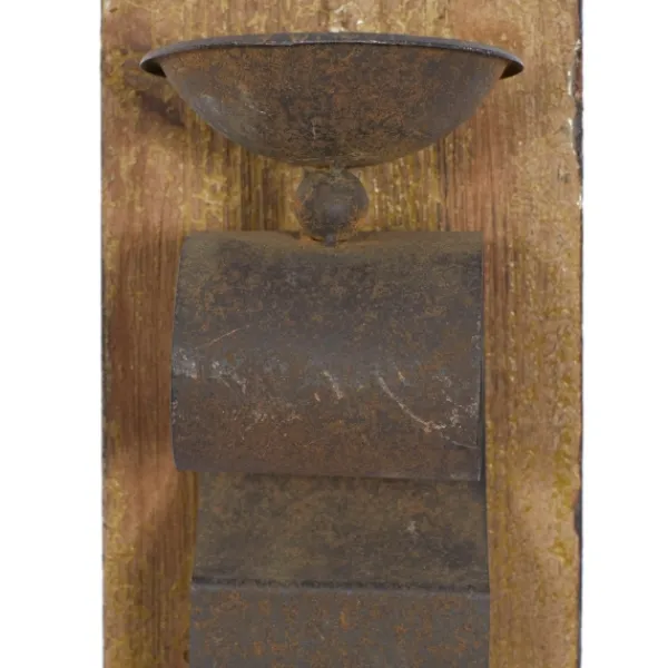 Sconces-Kirkland's Home Distressed Brown Wood Wall Sconces, Set Of 2