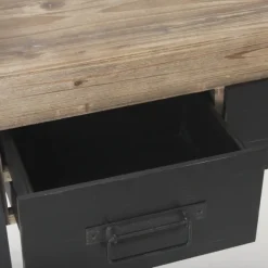 Console Tables-Kirkland's Home Distressed Farmhouse 3-Drawer Console Table