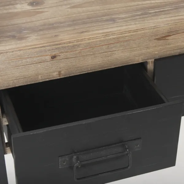 Console Tables-Kirkland's Home Distressed Farmhouse 3-Drawer Console Table