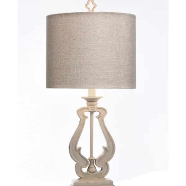 Table Lamps-Kirkland's Home Distressed French Farmhouse Table Lamp White