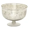 Decorative Bowls & Jars-Kirkland's Home Distressed Glass Pedestal Bowl Silver
