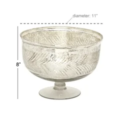 Decorative Bowls & Jars-Kirkland's Home Distressed Glass Pedestal Bowl Silver