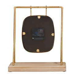 Decorative Accents-Kirkland's Home Distressed Gold Frame Square Tabletop Clock