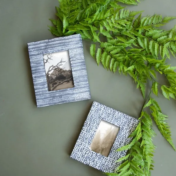 Picture Frames-Kirkland's Home Distressed Gray Diamond Picture Frame, 4X6