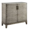 Cabinets & Sideboards-Kirkland's Home Distressed Linear 2-Door Wooden Chest Gray