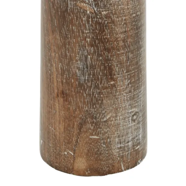 Candle Holders-Kirkland's Home Distressed Mocha Mango Wood Candlesticks, Set Of 3 Brown