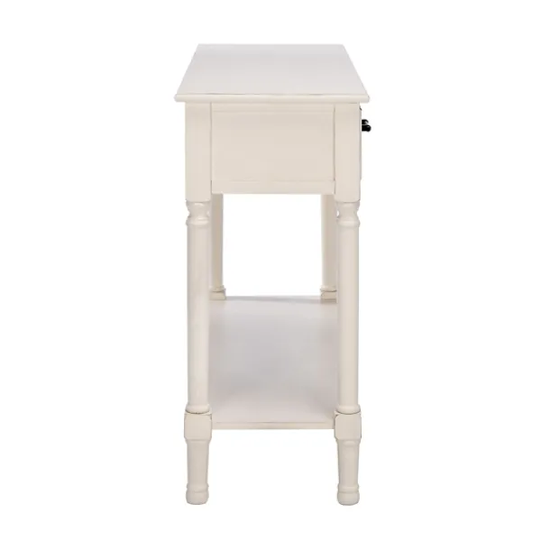 Console Tables-Kirkland's Home Distressed Natural Ronan 2-Drawer Console Table White