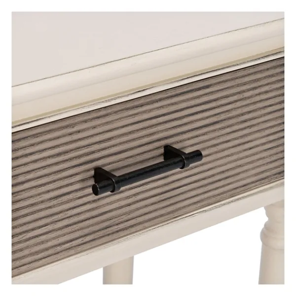 Console Tables-Kirkland's Home Distressed Natural Ronan 2-Drawer Console Table White