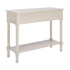 Console Tables-Kirkland's Home Distressed Natural Ronan 2-Drawer Console Table White