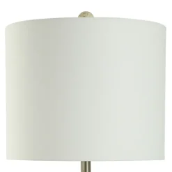 Table Lamps-Kirkland's Home Distressed Round Table Lamp White