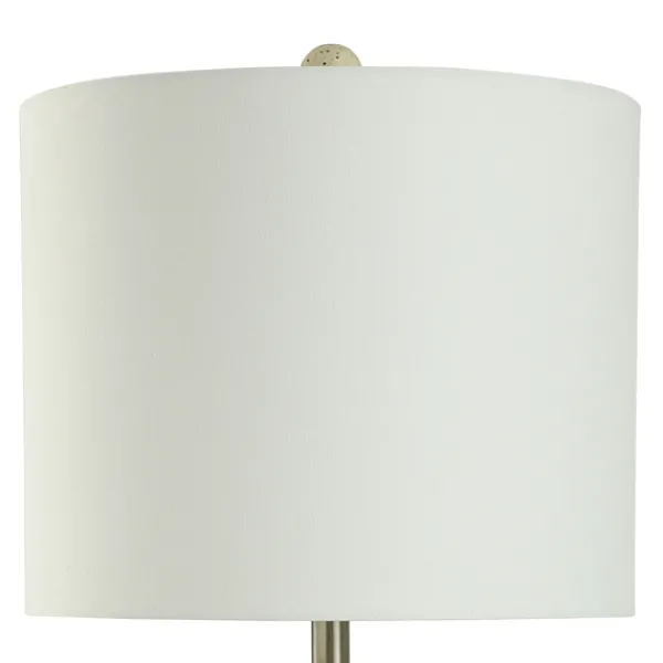 Table Lamps-Kirkland's Home Distressed Round Table Lamp White