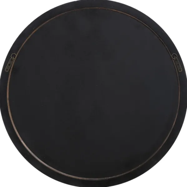 Framed Mirrors-Kirkland's Home Distressed Slate Blue Wooden Round Wall Mirror