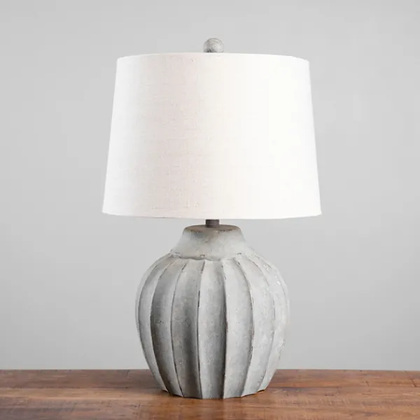 Table Lamps-Kirkland's Home Distressed Stone Table Lamp Ivory