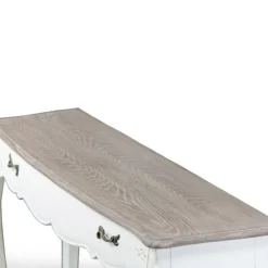 Console Tables-Kirkland's Home Distressed Streaked Console Table Ivory
