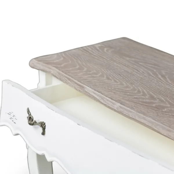 Console Tables-Kirkland's Home Distressed Streaked Console Table Ivory