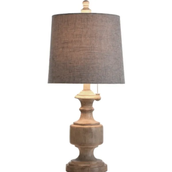 Table Lamps-Kirkland's Home Distressed Urn Resin Table Lamp Gray