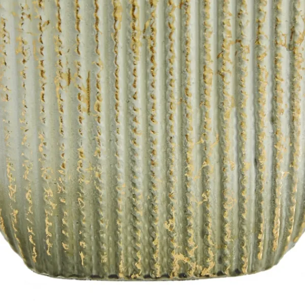 Vases-Kirkland's Home Distressed White And Beige Flat Vases, Set Of 2 Tan/White