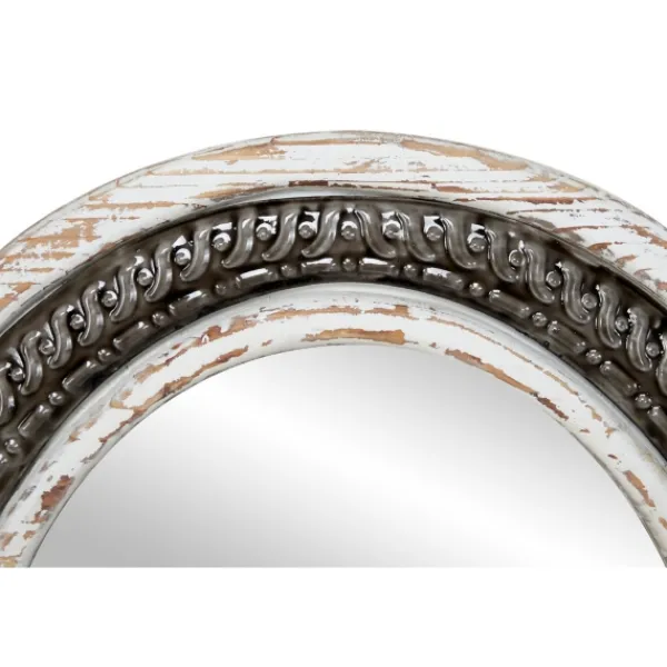 Decorative Mirrors-Kirkland's Home Distressed White Iron Quatrefoil Mirror, 29X29 In.