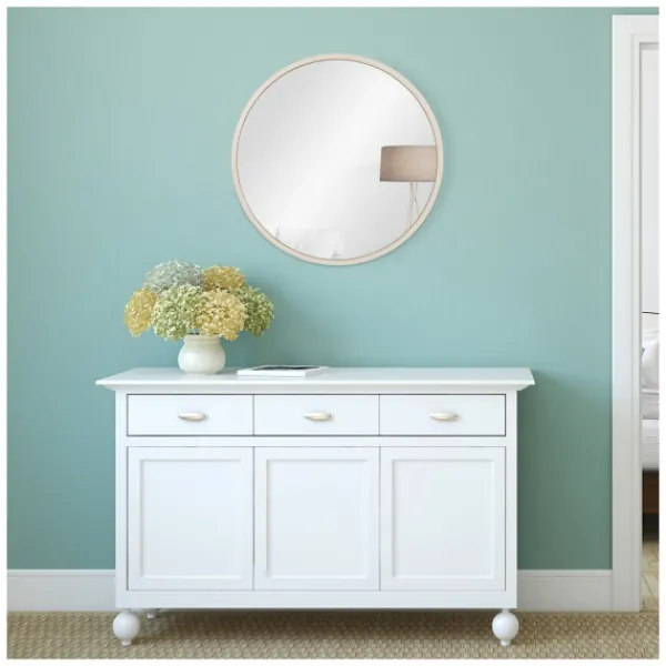 Decorative Mirrors-Kirkland's Home Distressed White Metal Wall Mirror