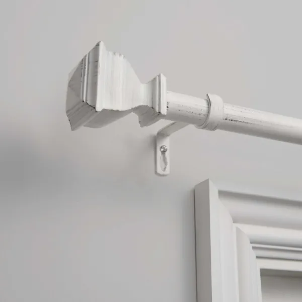 Curtain Rods & Hardware-Kirkland's Home Distressed White Napoleon Curtain Rod, 120 In.