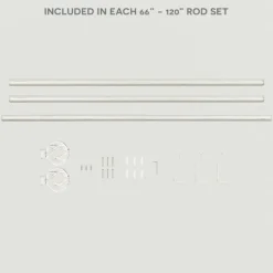Curtain Rods & Hardware-Kirkland's Home Distressed White Open Sphere Curtain Rod, 120 In.