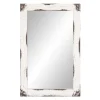 Decorative Mirrors-Kirkland's Home Distressed White Reclaimed Wood Wall Mirror