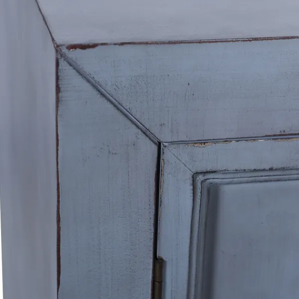 Cabinets & Sideboards-Kirkland's Home Distressed Wood 2-Door Cabinet Blue