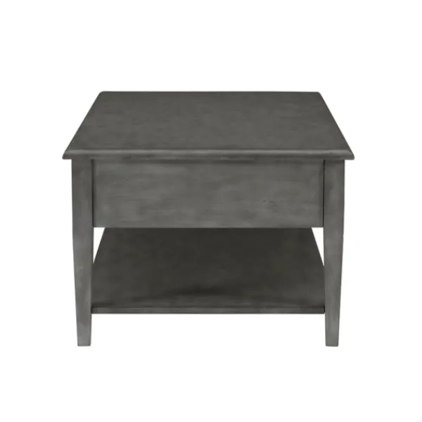 Coffee Tables-Kirkland's Home Distressed Wood 3-Drawer Coffee Table Gray