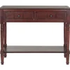 Console Tables-Kirkland's Home Distressed Wood 2-Drawer Console Table Brown