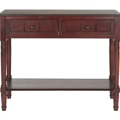 Console Tables-Kirkland's Home Distressed Wood 2-Drawer Console Table Brown