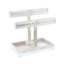 Decorative Accents-Kirkland's Home Distressed Wood Jewelry Stand Silver