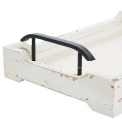 Decorative Trays-Kirkland's Home Distressed Wood Trays, Set Of 2 Ivory