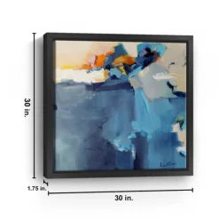 Canvas Art-Kirkland's Home Dizzy At The Edge Framed Canvas Art Print Blue