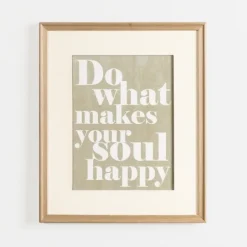 Wall Quotes & Signs-Kirkland's Home Do What Makes Your Soul Happy Wall Plaque Green/Ivory