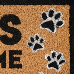 Doormats-Kirkland's Home Dogs Welcome People Tolerated Coir Doormat Tan/Black