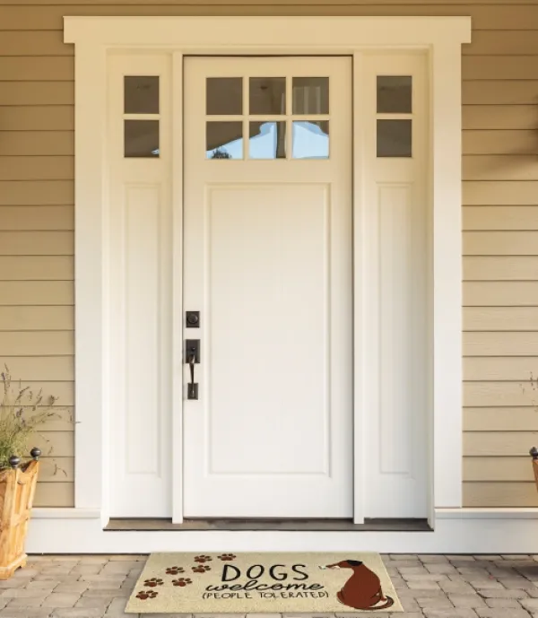 Doormats-Kirkland's Home Dogs Welcome People Tolerated Doormat Tan/Brown