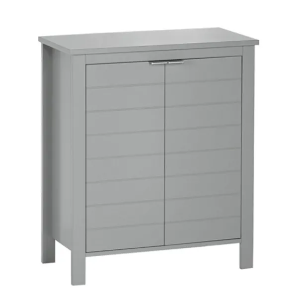 Bathroom Furniture-Kirkland's Home 2-Door Floor Cabinet Gray