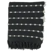 Blankets & Throws-Kirkland's Home Dotted Fringe Throw Blanket Black