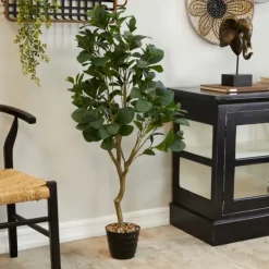 Trees & Topiaries-Kirkland's Home Douban Green In Ribbed Rock Planter