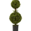 Trees & Topiaries-Kirkland's Home Double Ball Boxwood Topiary In Nursery Planter